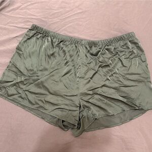 Stars Above Women's Satin Pajama Shorts - Sage